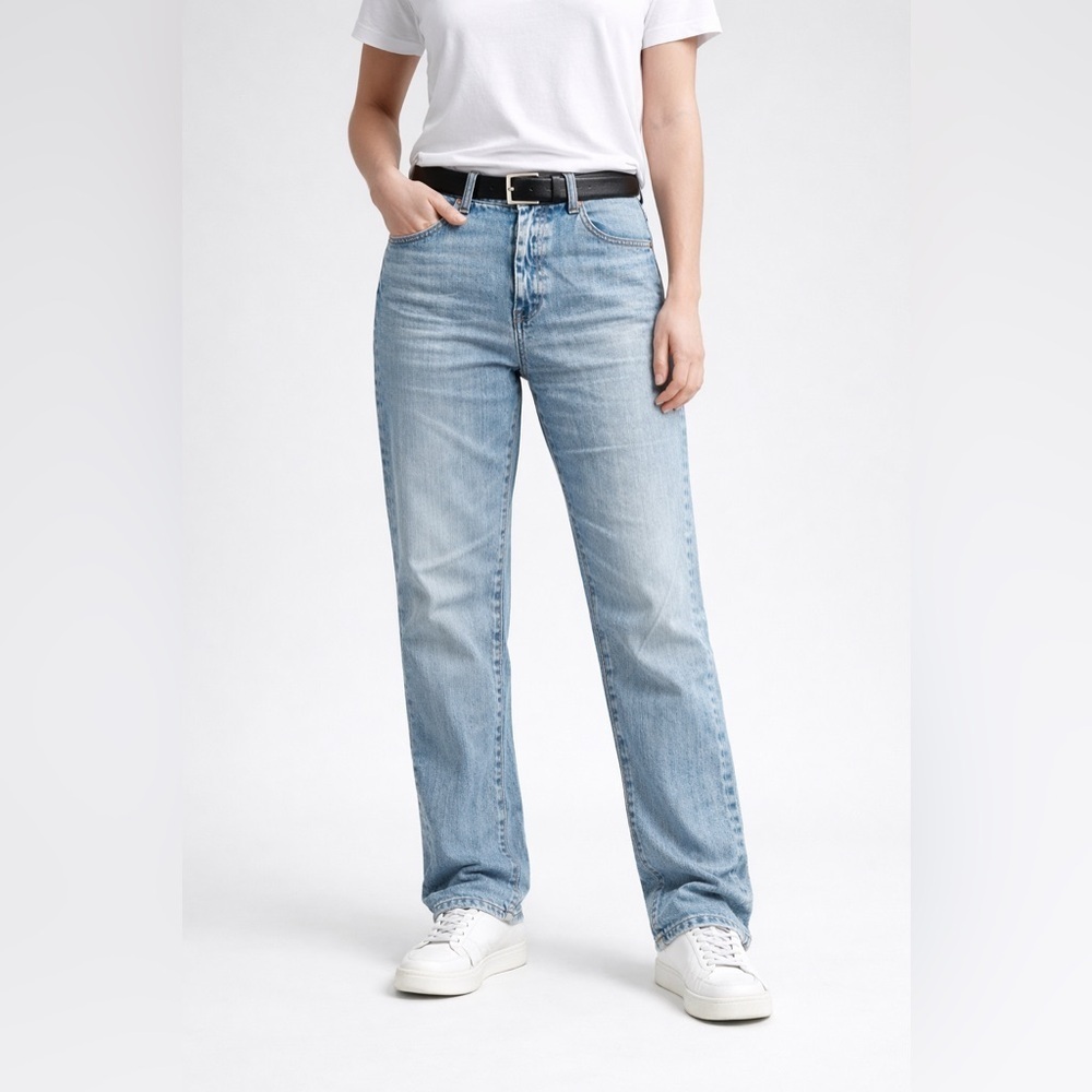AG Adriano Goldschmied Light Blue high Rise Vintage fit Straight Leg Jeans